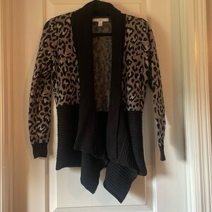 Grey leopard cardigan